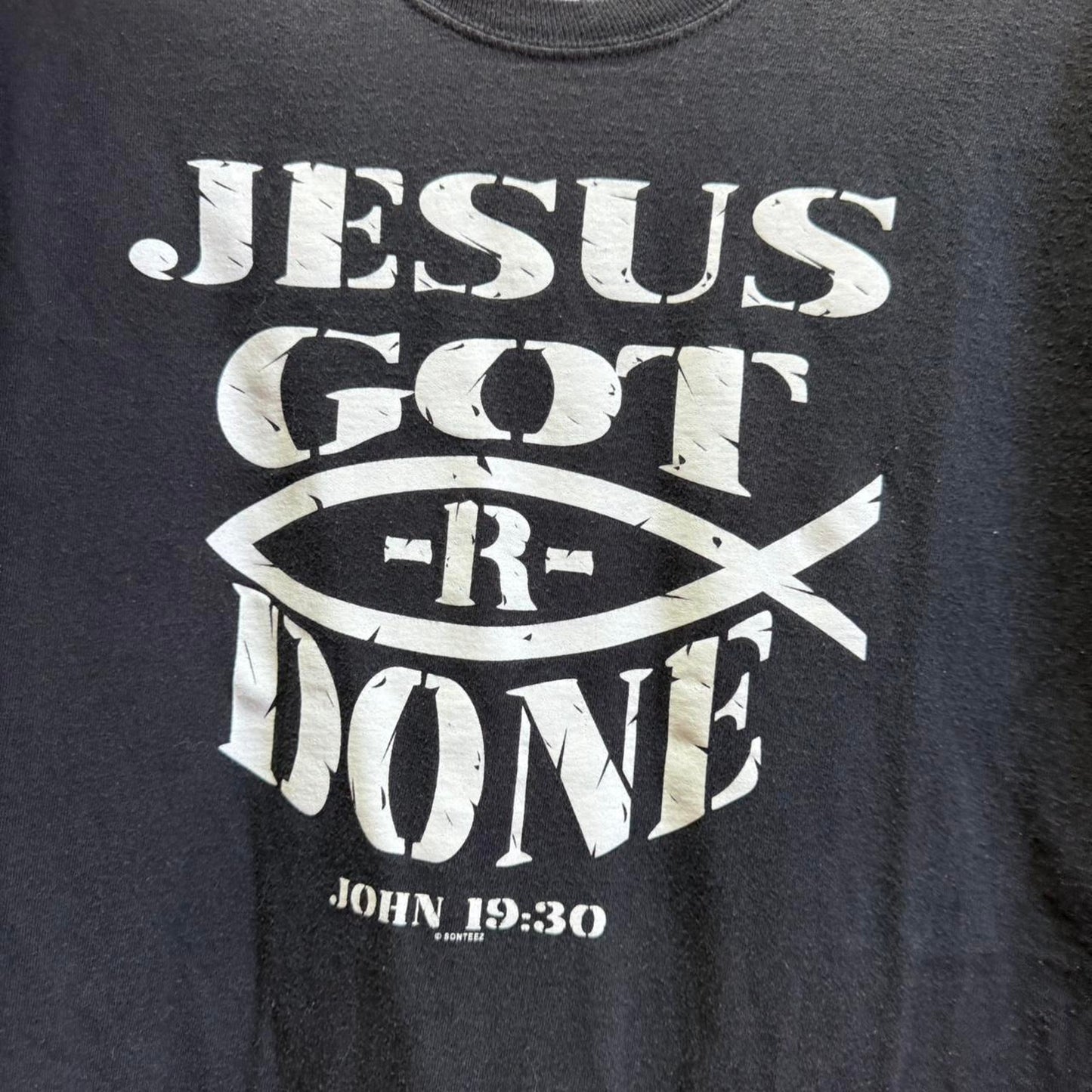 Vintage Y2K Jesus Got R Done Christian T-Shirt - Large