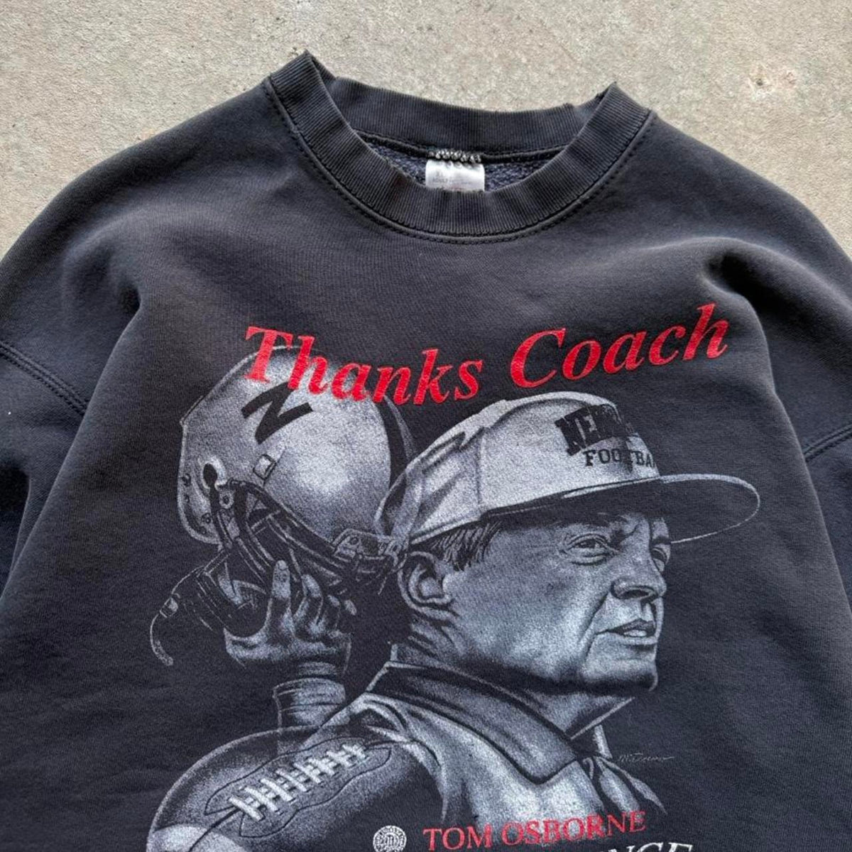Vintage 90s Nebraska Huskers Thanks Coach Crewneck - X-Large