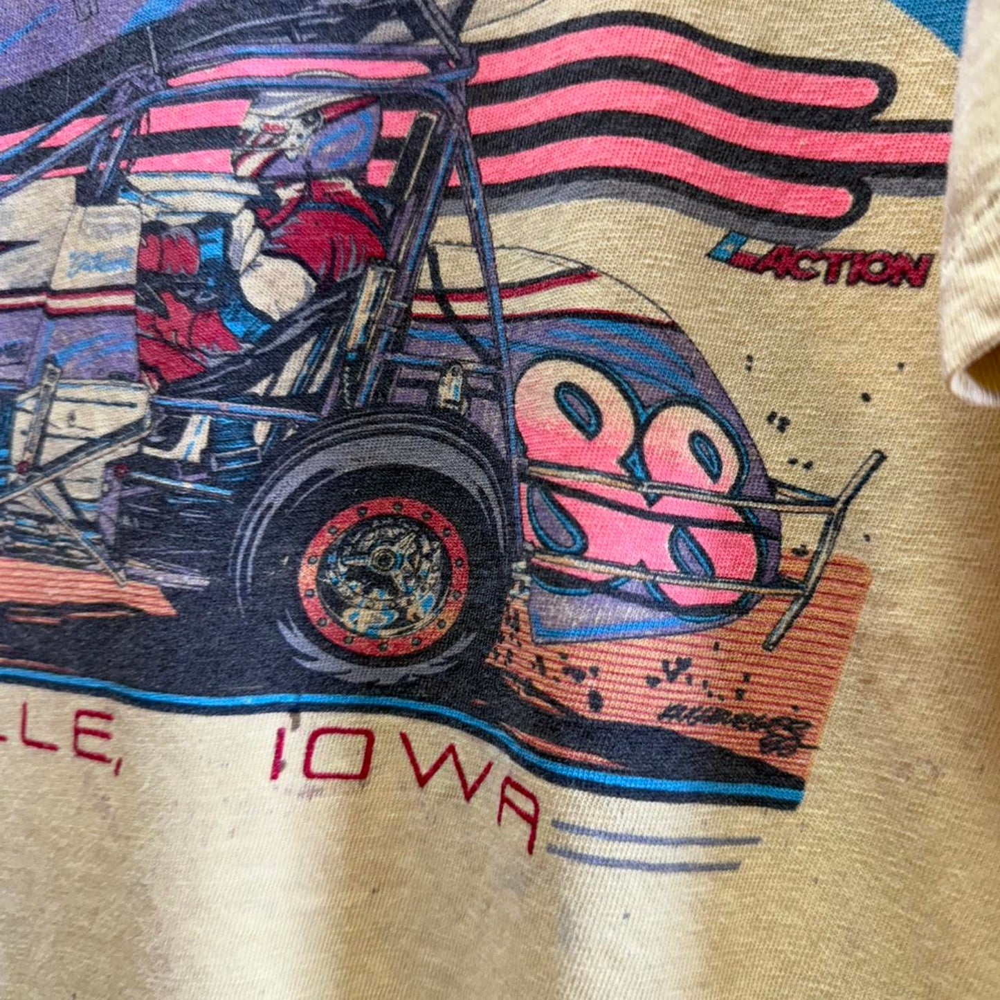 Vintage 1988 Knoxville Nationals Dirt Track Racing T-Shirt - Large