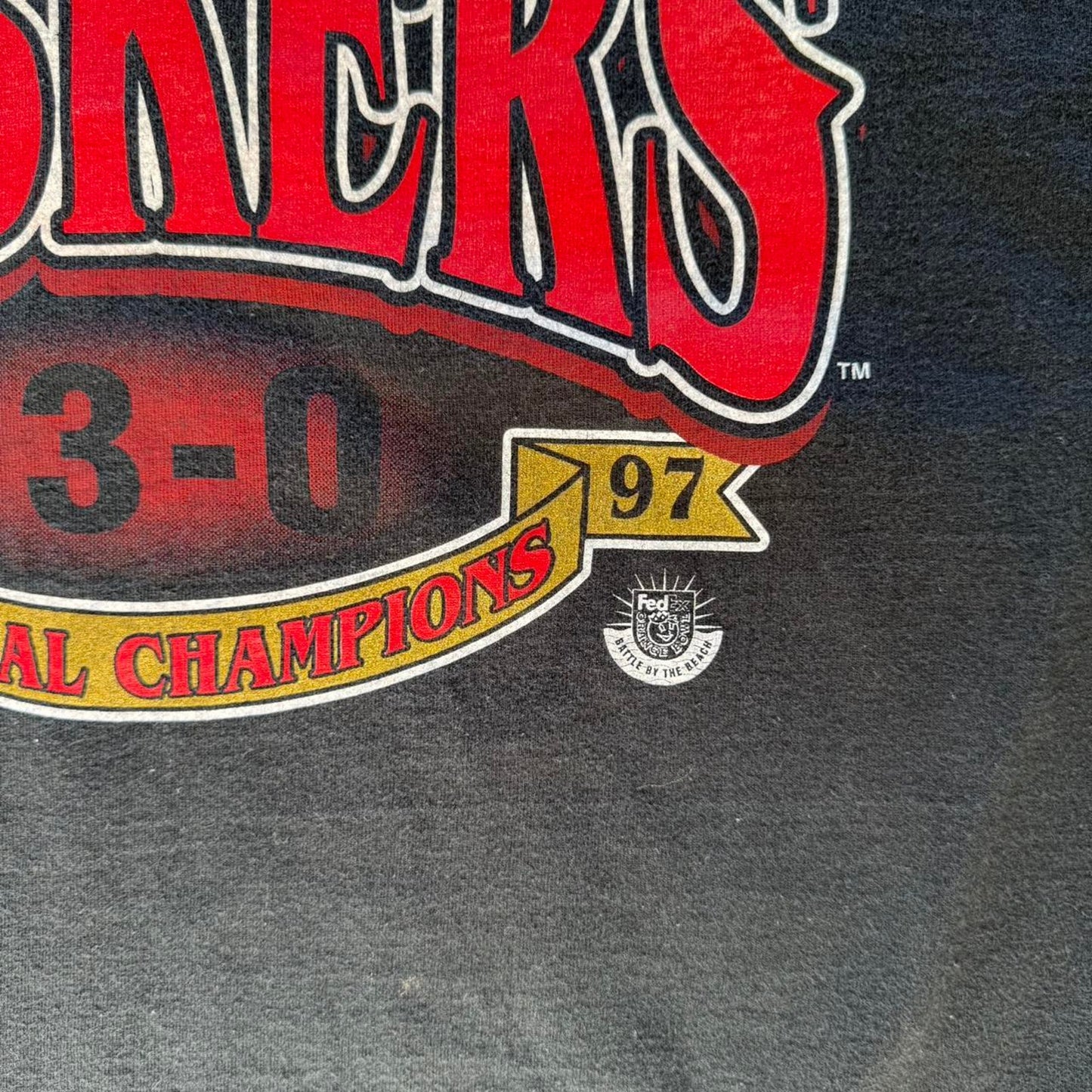 Vintage 90s Nebraska Huskers National Champions Trophy T-Shirt - XX-Large