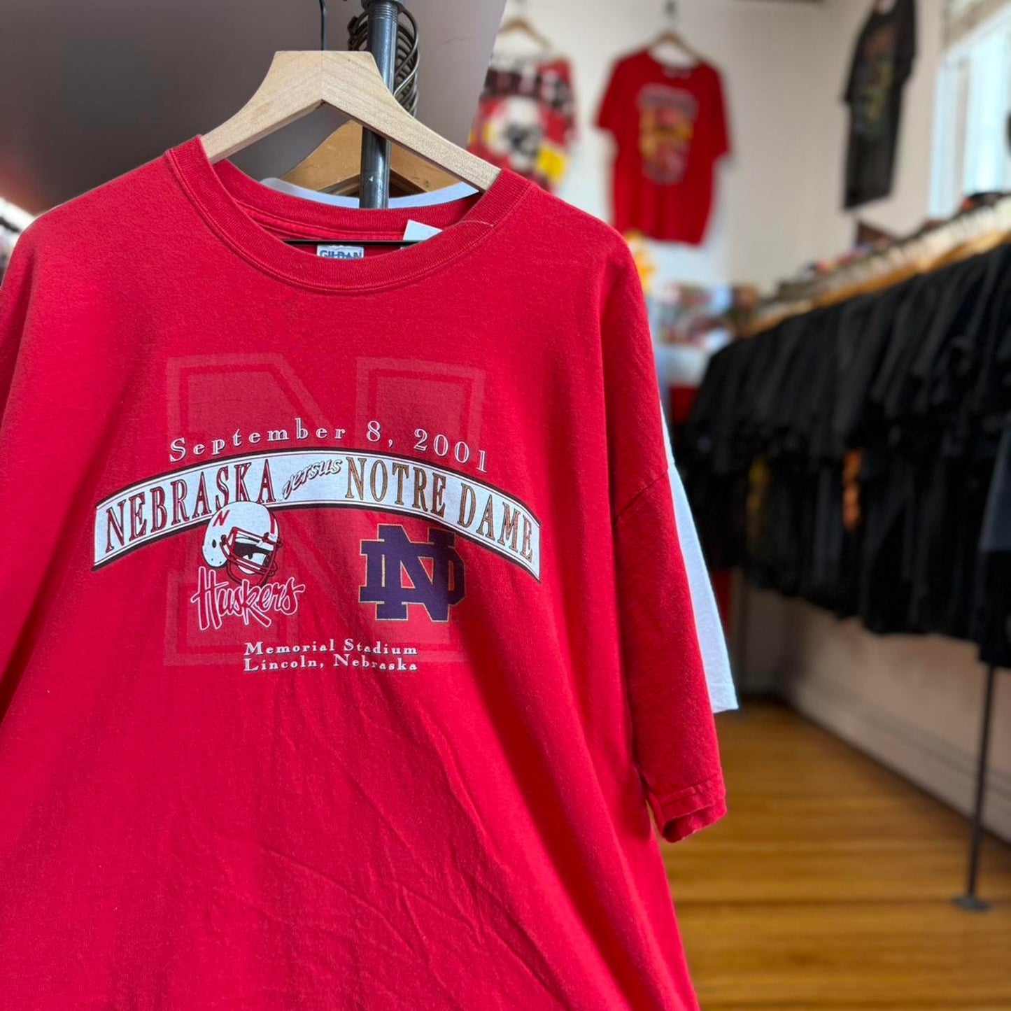 Vintage 2001 Nebraska Huskers Notre Dame T-Shirt