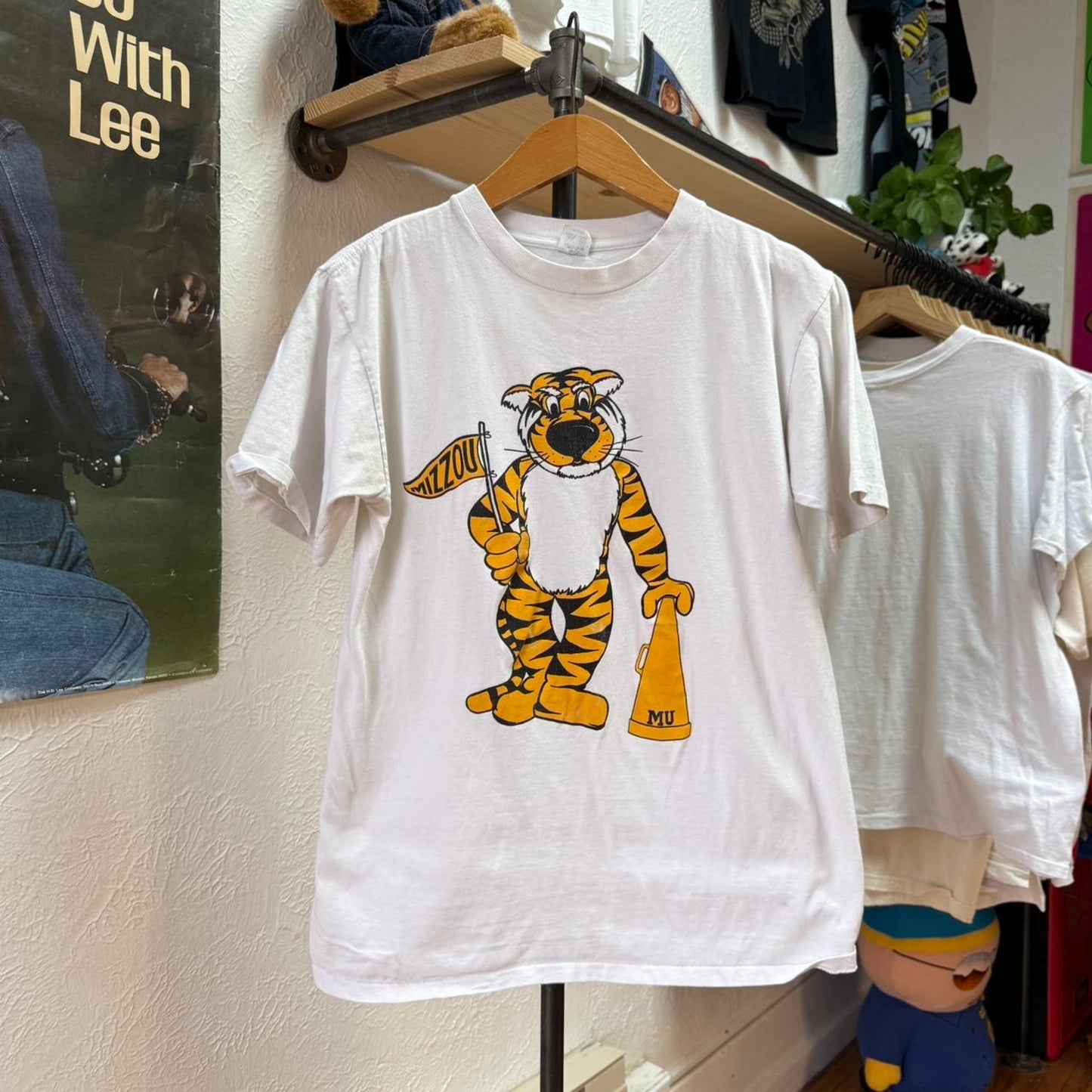 Vintage 89s Mizzou University of Missouri Fan Tiger T-Shirt - Medium