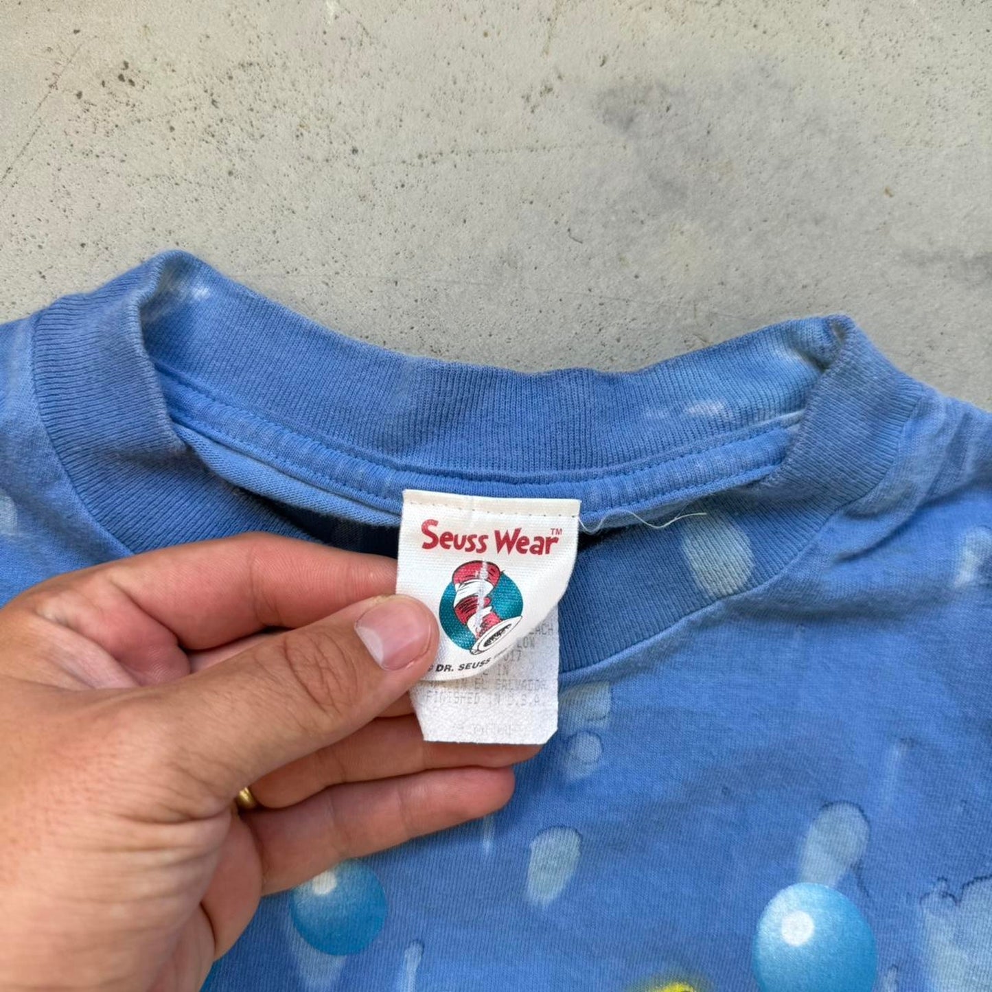 Vintage 90s Dr Seuss Red Fish Tie Dye T-Shirt - X-Large