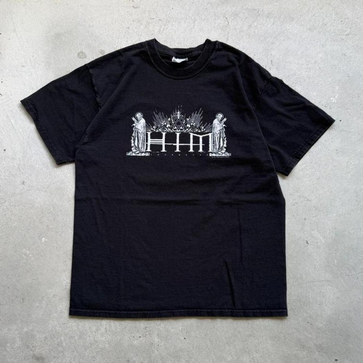 Vintage 2004 HIM Love Metal Band T-Shirt - Large