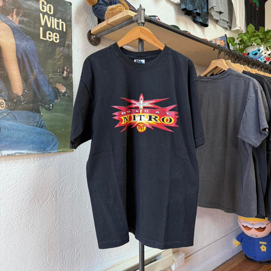 Vintage 90s TNT Monday Nitro Wrestling T-Shirt - X-Large