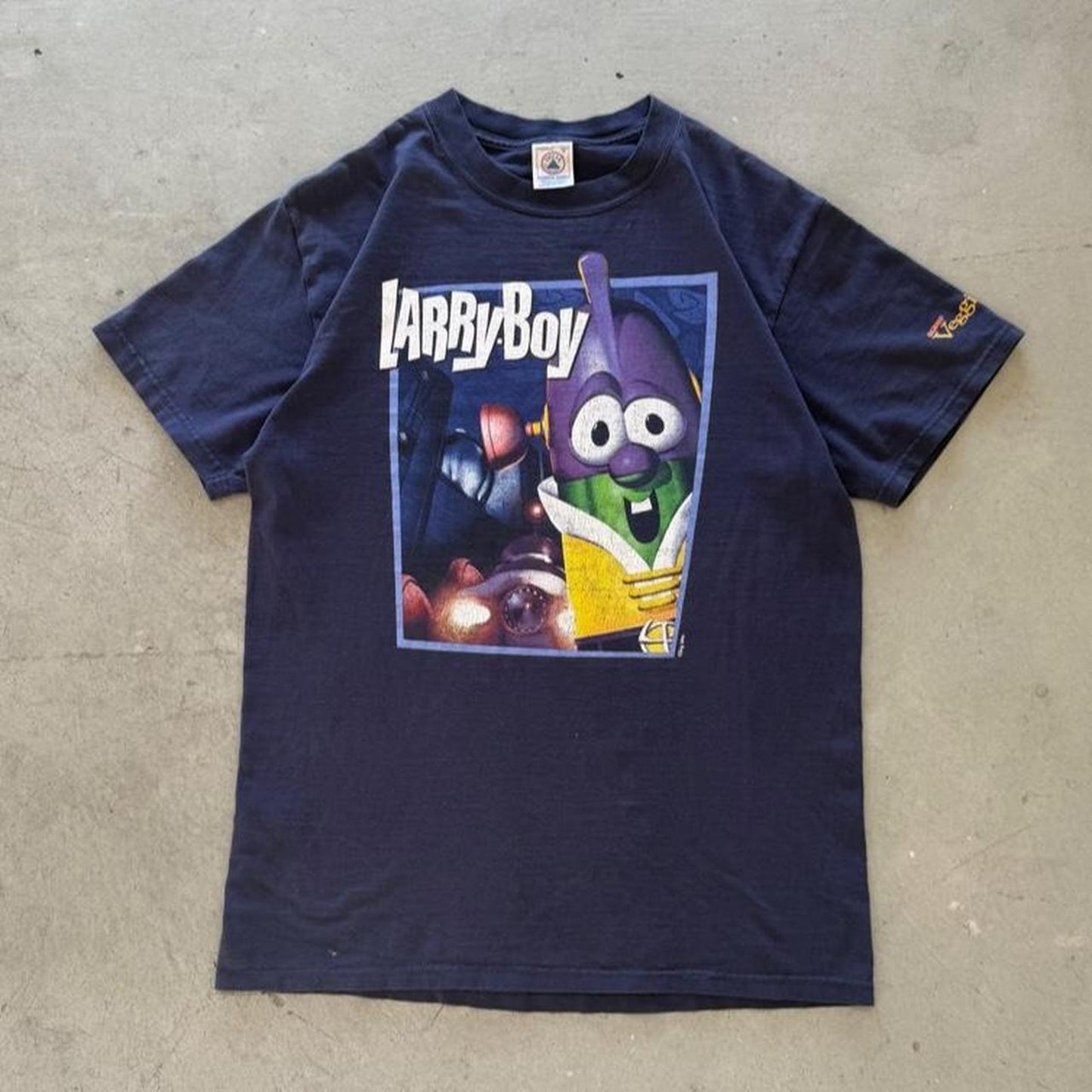 Vintage 90s Larry Boy Veggietales Jesus T-Shirt - Medium