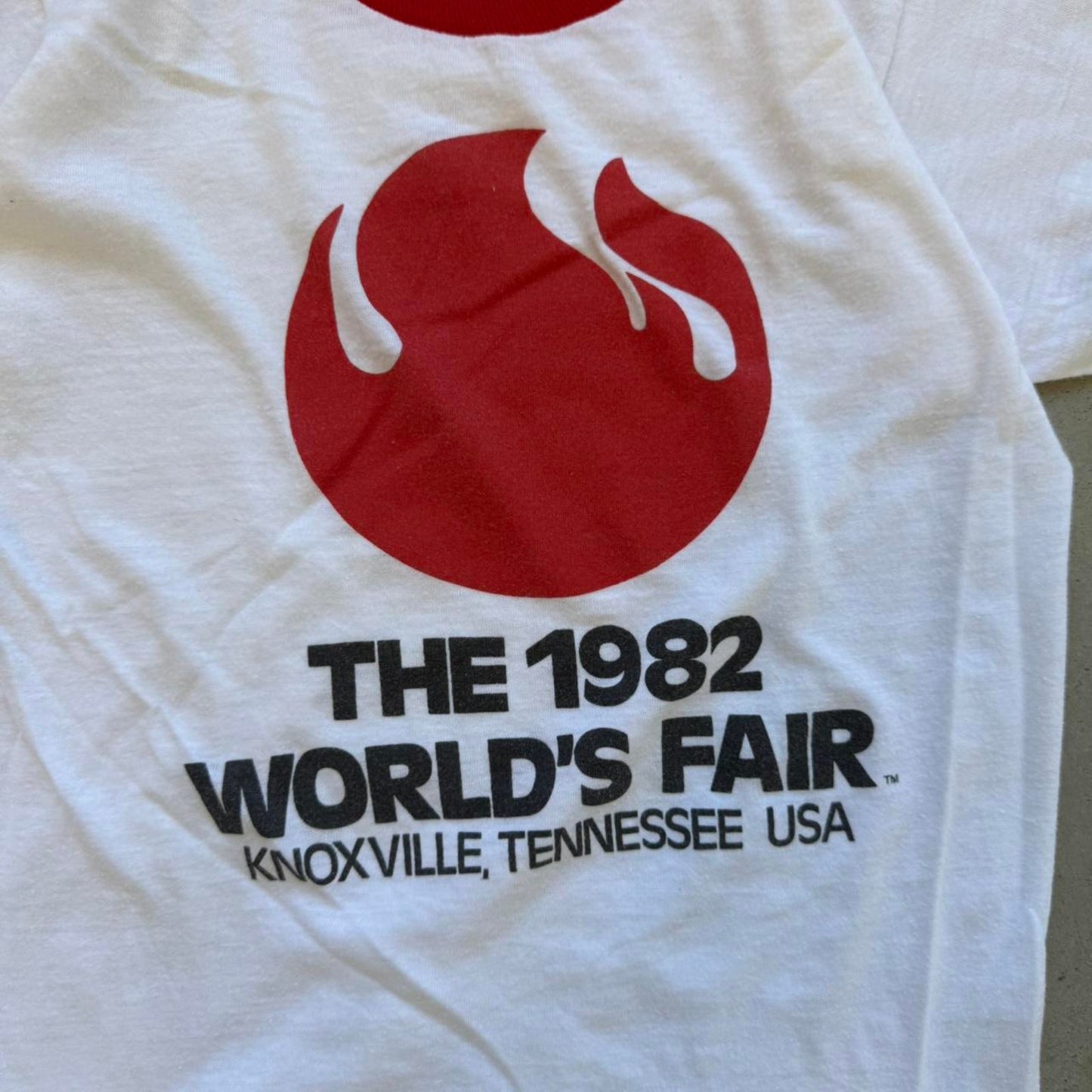 Vintage 1982 Worlds Fair Tennessee Ringer T-Shirt - Kids Medium 10-12