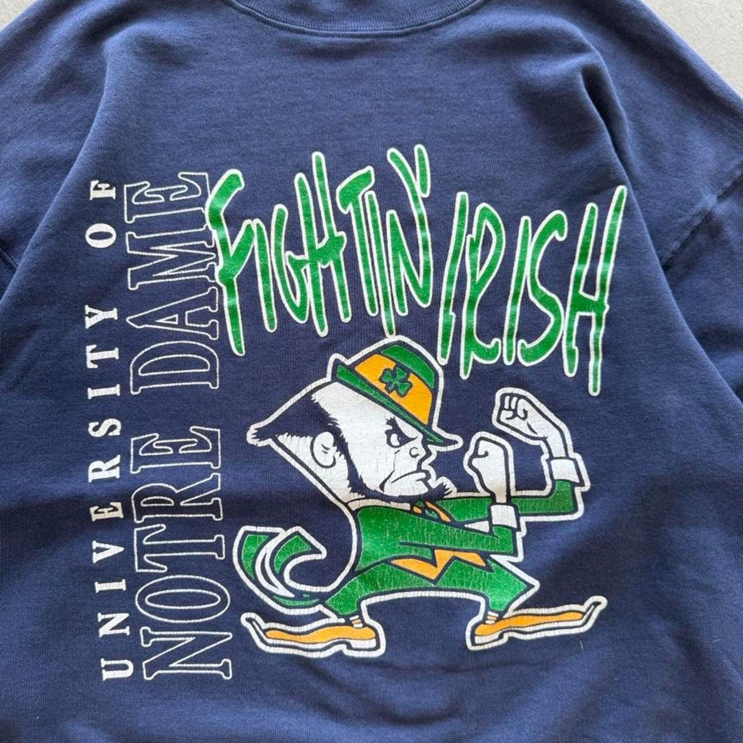 Vintage 90s Notre Dame Fighting Irish Crewneck - Large