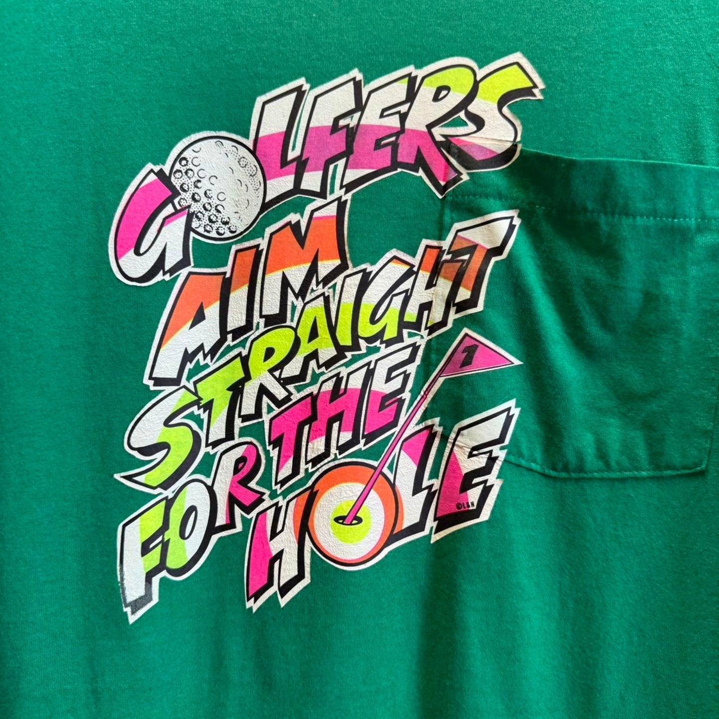 Vintage Golfers Aim Straight for the Hole Golf Golfing Sex T-Shirt