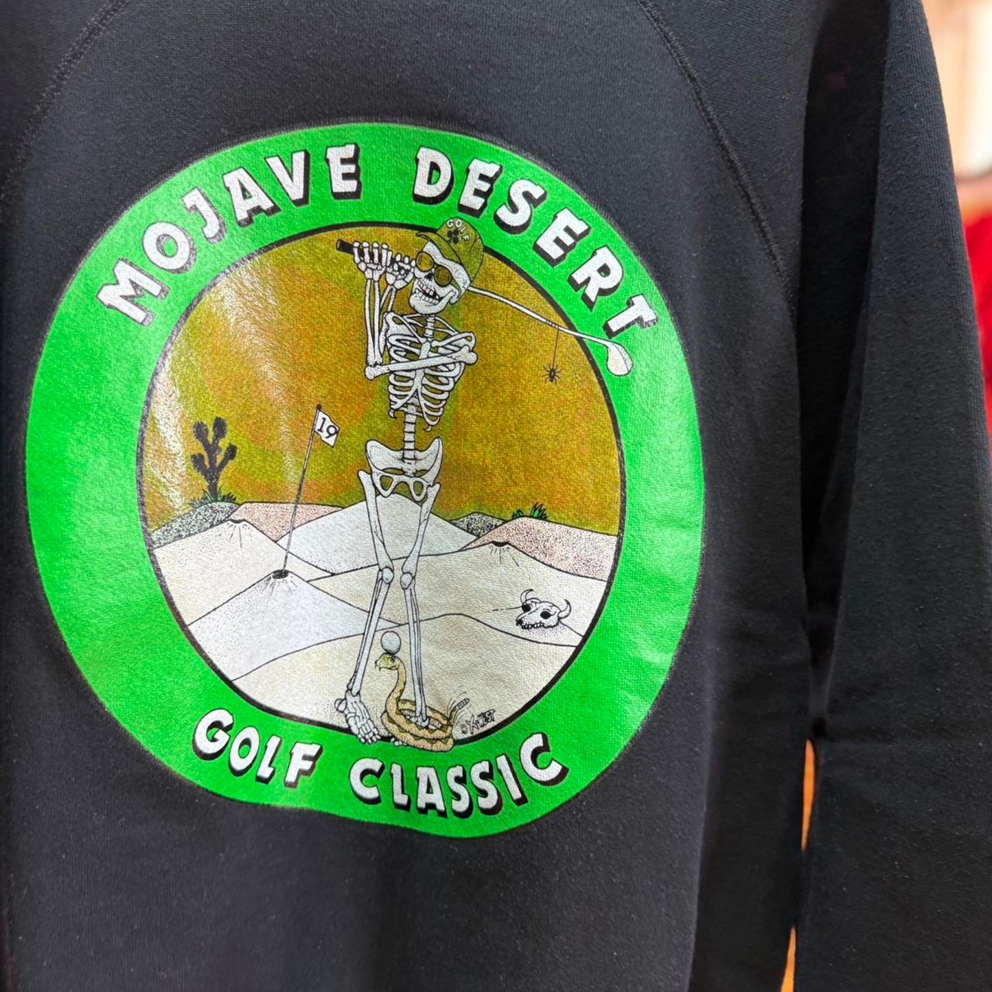 Vintage 90s Mojave Desert Golf Classic Skeleton Crewneck