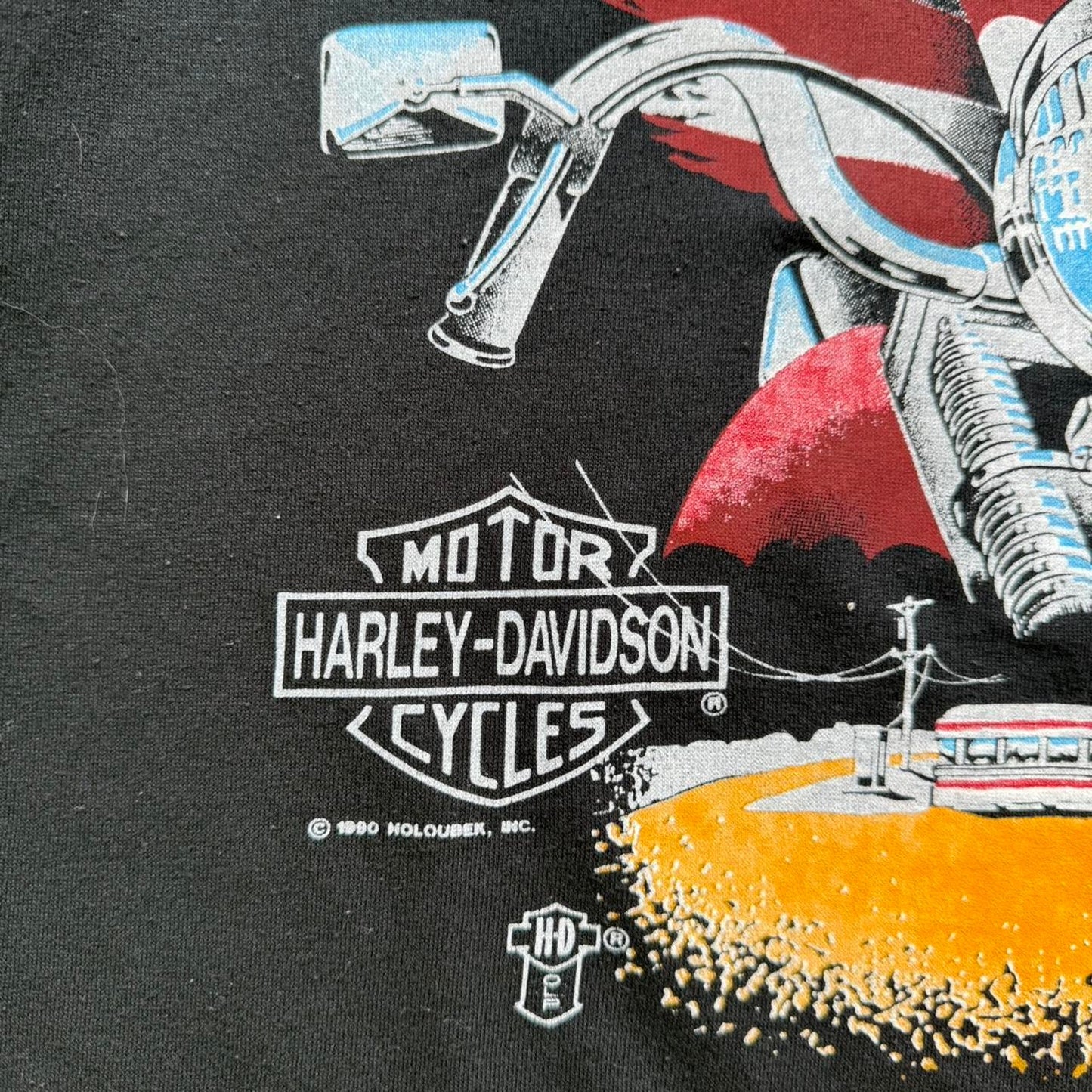 Vintage 80s Harley Davidson Motorcycles The Eagles Next Biker T-Shirt - X-Large
