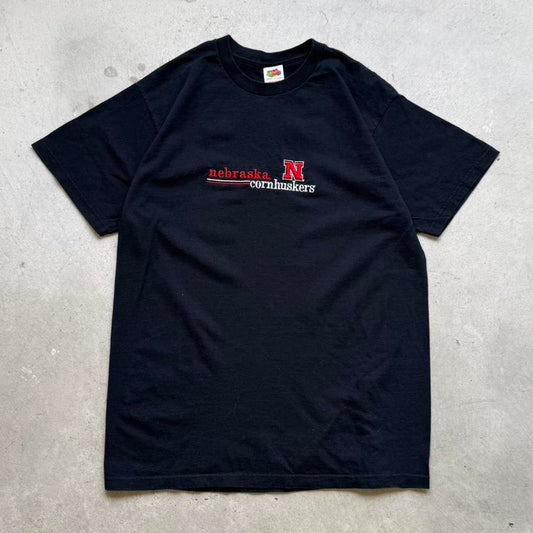 Vintage 90s Nebraska Cornhuskers Embroidered T-Shirt - Large