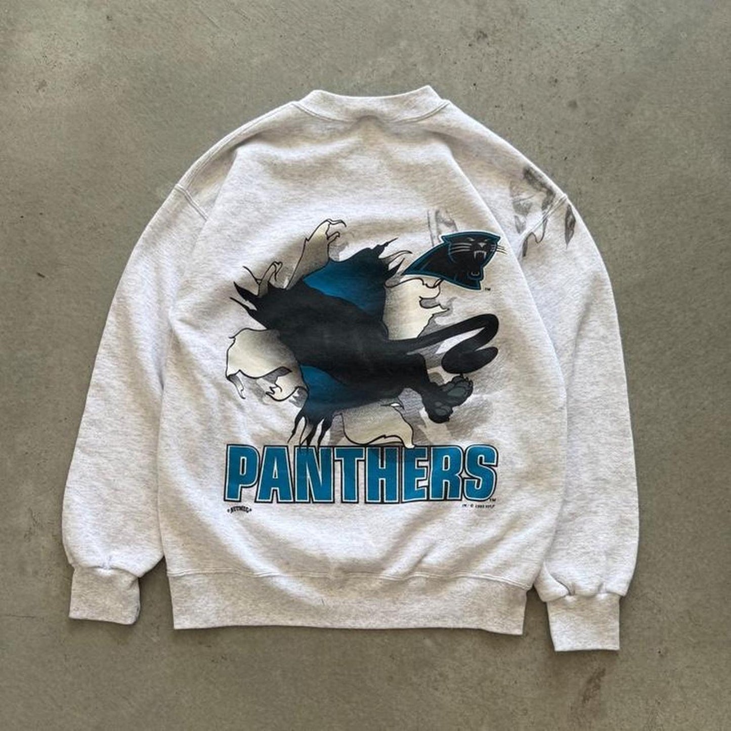 Vintage 90s Carolina Panthers NFL Burst Through Crewneck - Medium