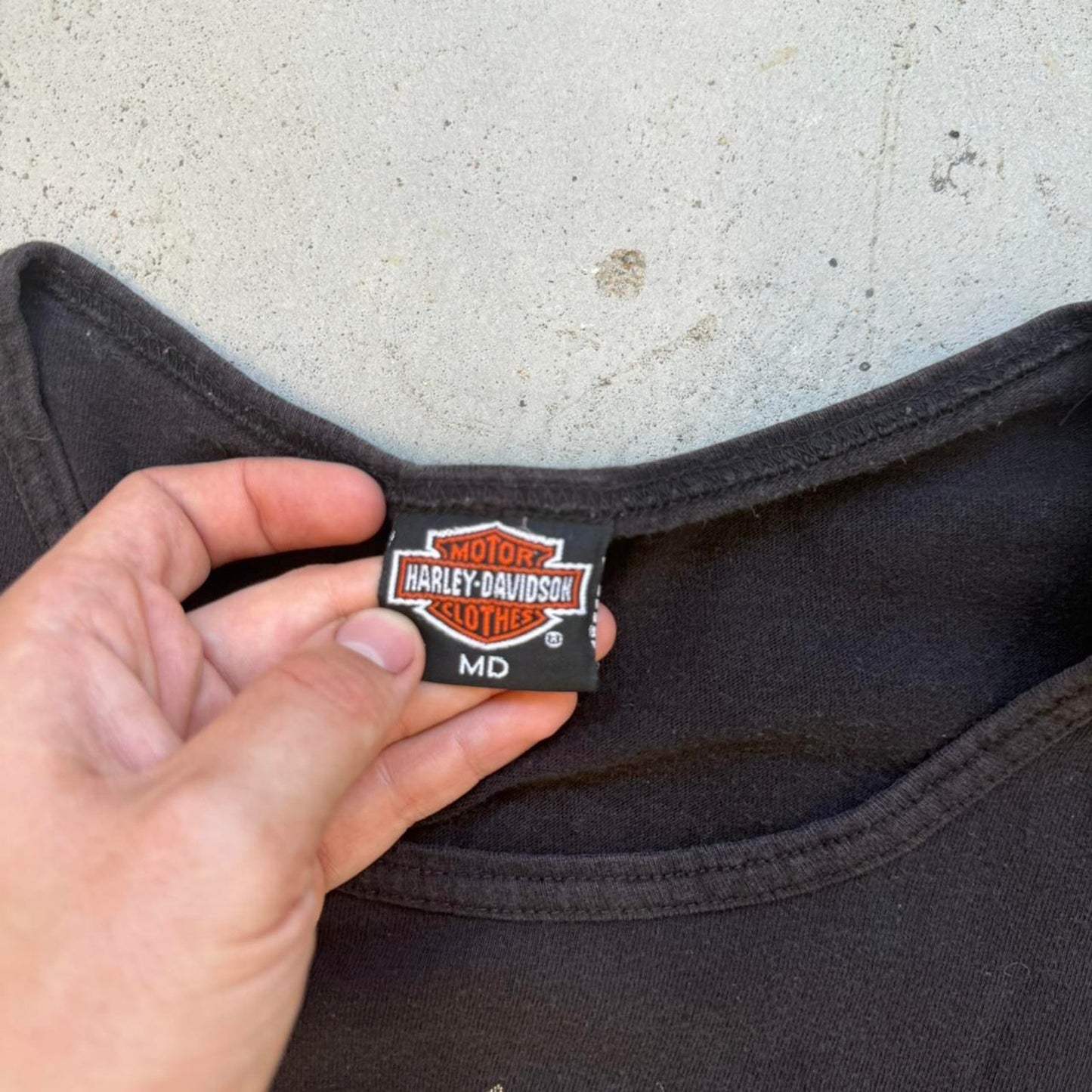 Vintage 90s Harley Davidson Motorcycles Crest Logo T-Shirt - Medium (W)