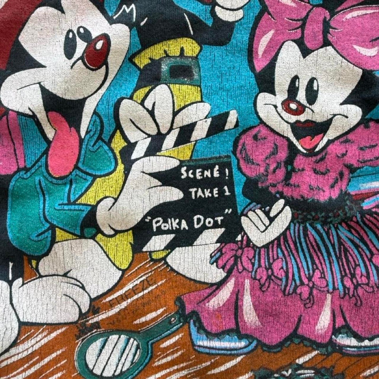 Vintage 90s Animaniacs Cartoon Character T-Shirt - Large