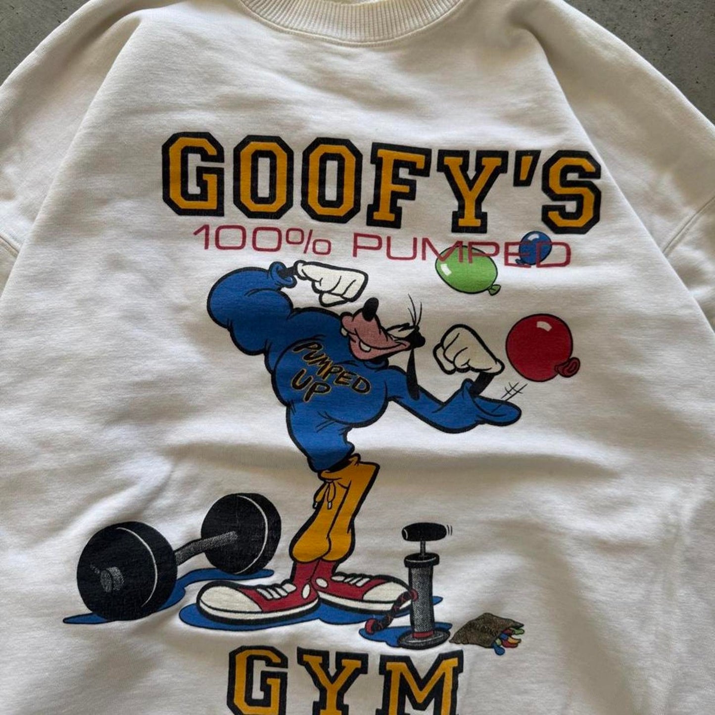 Vintage 90s Disney Goofys Gym Mickey Mouse Crewneck - Large