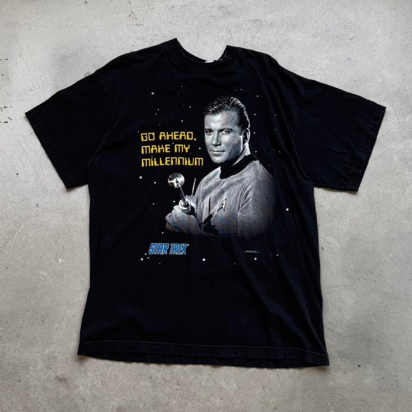Vintage 90s Star Trek Go Ahead Make My Millennium Sci Fi T-Shirt - X-Large