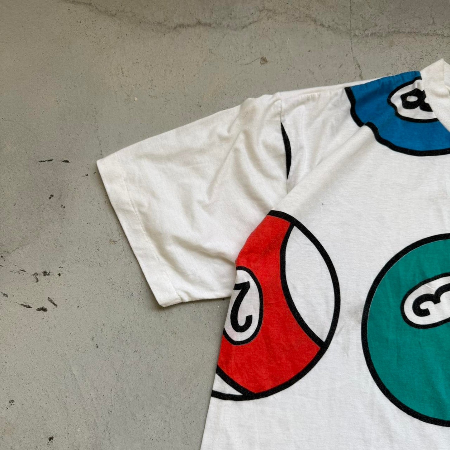 Vintage 90s Pool Ball All Over Print T-Shirt - OSFA