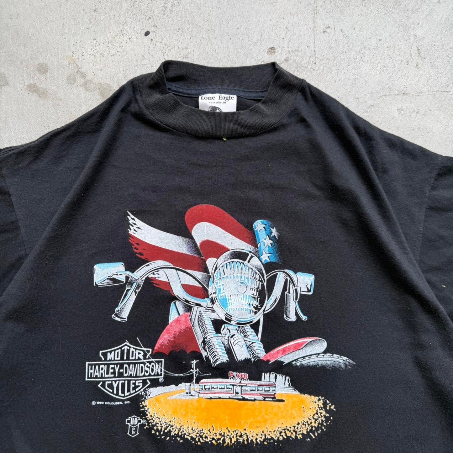 Vintage 80s Harley Davidson Motorcycles The Eagles Next Biker T-Shirt - X-Large
