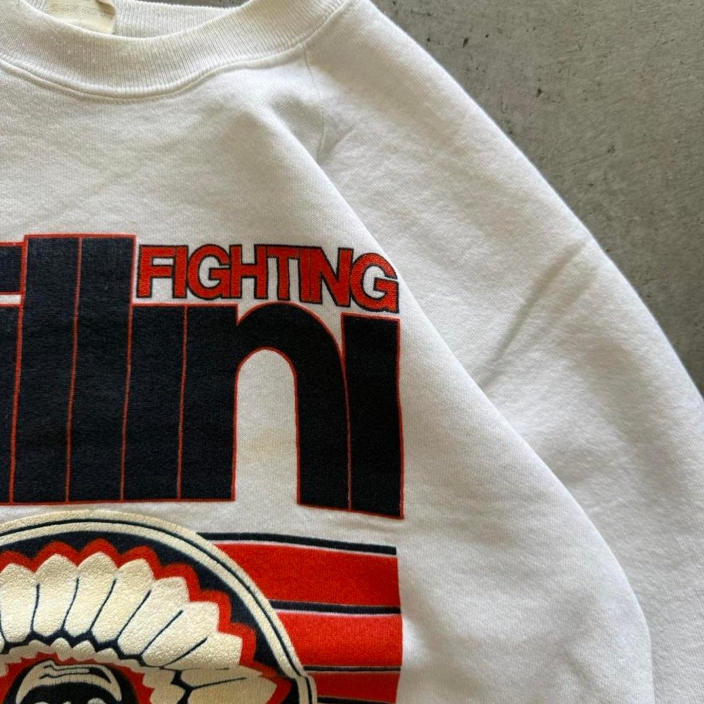 Vintage 80s University of Illinois Fighting Illini Crewneck - Large