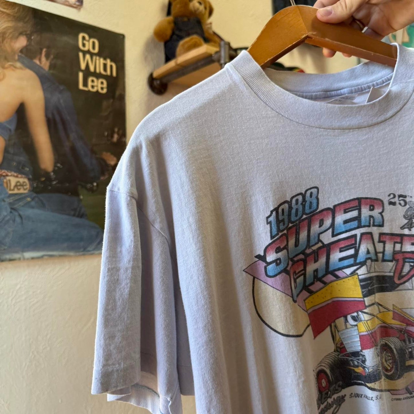 Vintage 1988 Super Cheaters Day Dirt Track Racing T-Shirt - X-Large