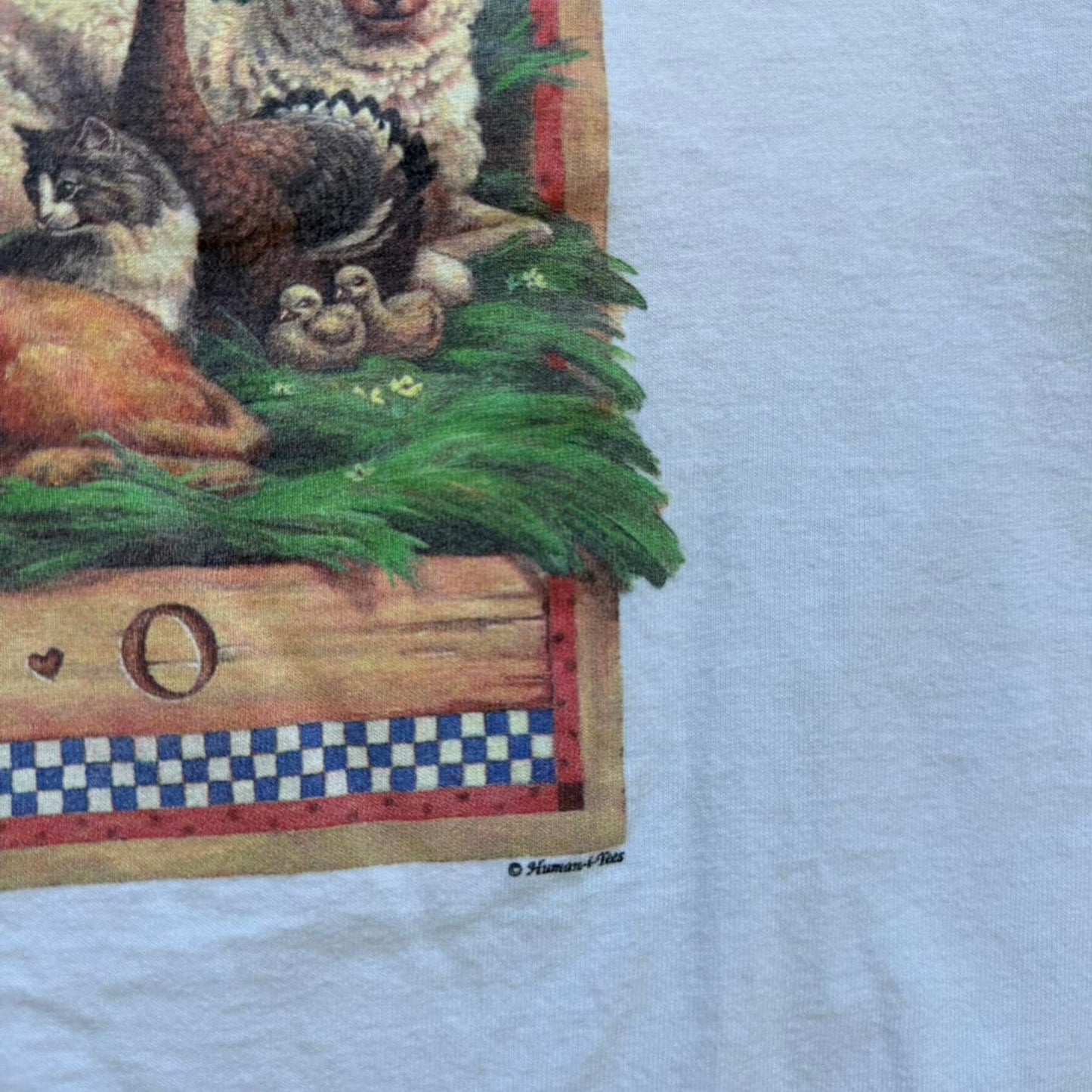 Vintage 90s Farm Animal Ee-I-ee-I-o T-Shirt - X-Large