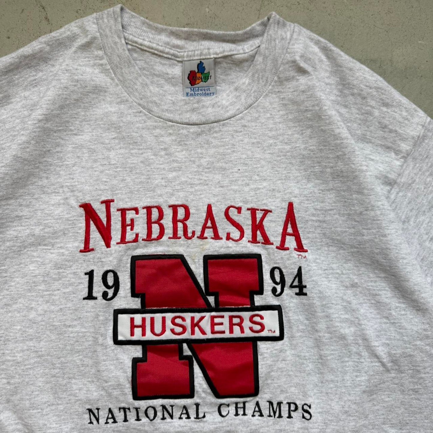 Vintage 1994 Nebraska Huskers National Champs T-Shirt - Large