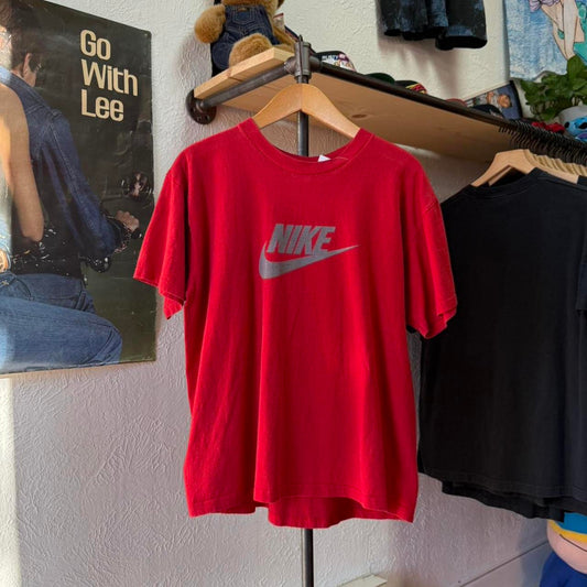 Vintage Y2K Nike Swoosh Check T-Shirt - Medium