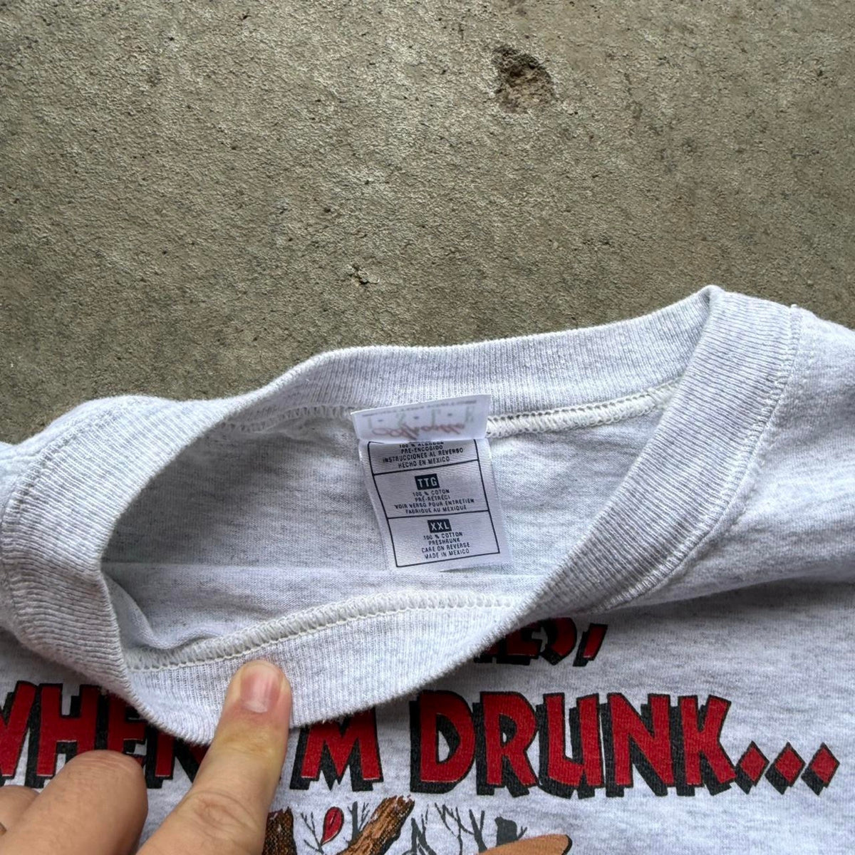 Vintage 90s When I’m Drunk I Get Confused Moose T-Shirt - XX-Large