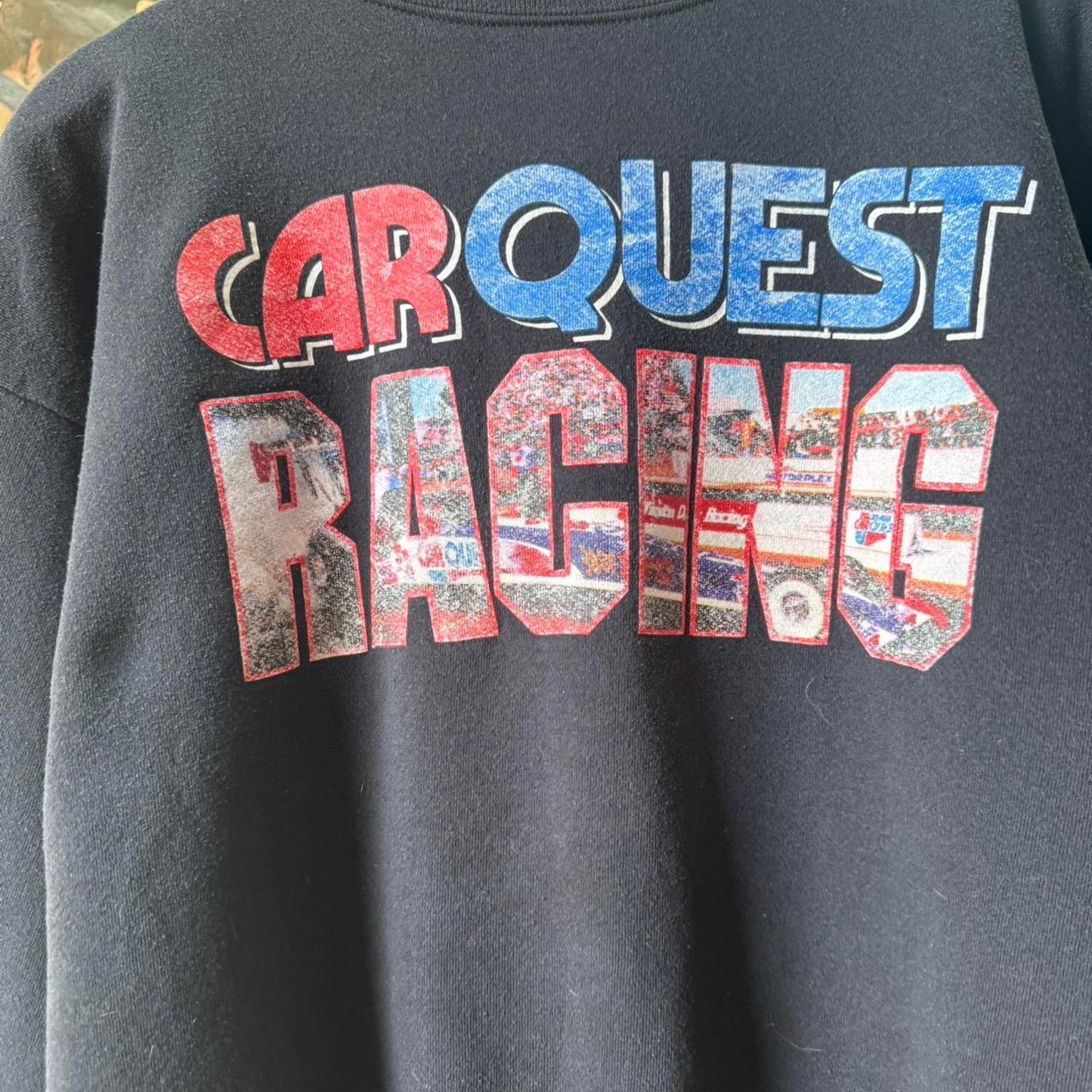 Vintage 90s Car Quest Racing Parts Crewneck - XX-Large