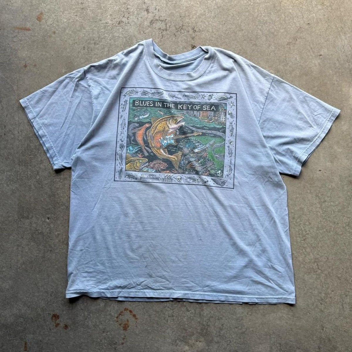 Vintage Y2K Blues in the Key of Sea Ray Troll T-Shirt - XX-Large