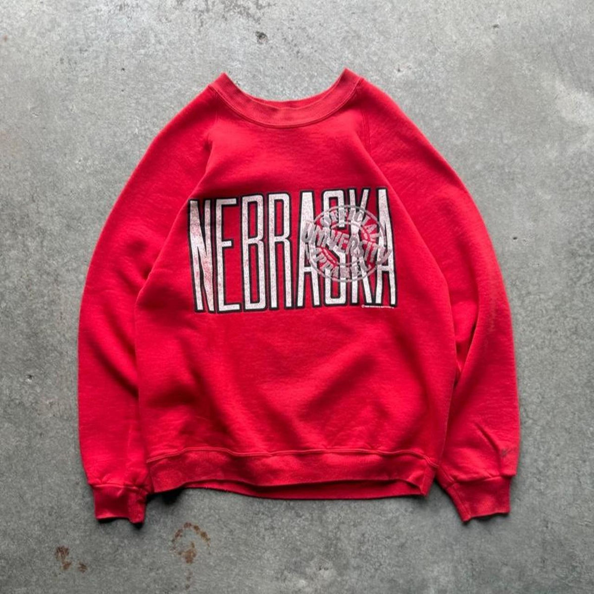 Vintage 90s Nebraska Huskers Spell Out Crewneck - X-Large