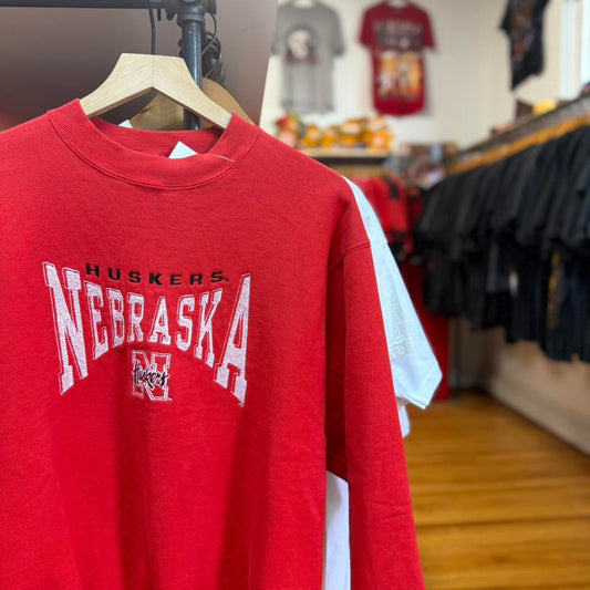 Vintage 90s Nebraska Huskers Embroidery Crewneck