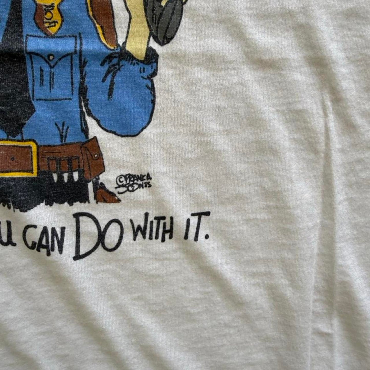 Vintage 90s It’s Not About Big It Is Cop Humor T-Shirt - X-Large