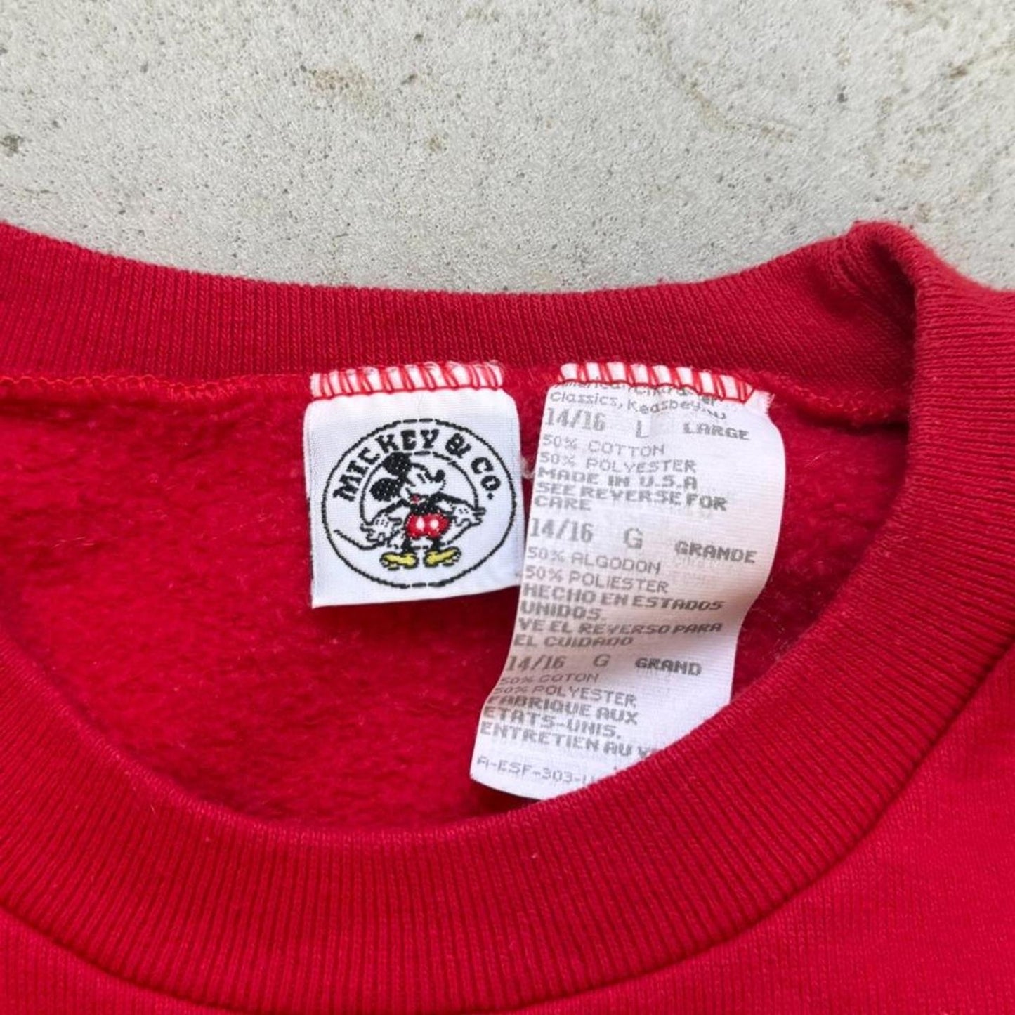 Vintage 90s Mickey Mouse TV Disney Crewneck - Kids Large 14/16