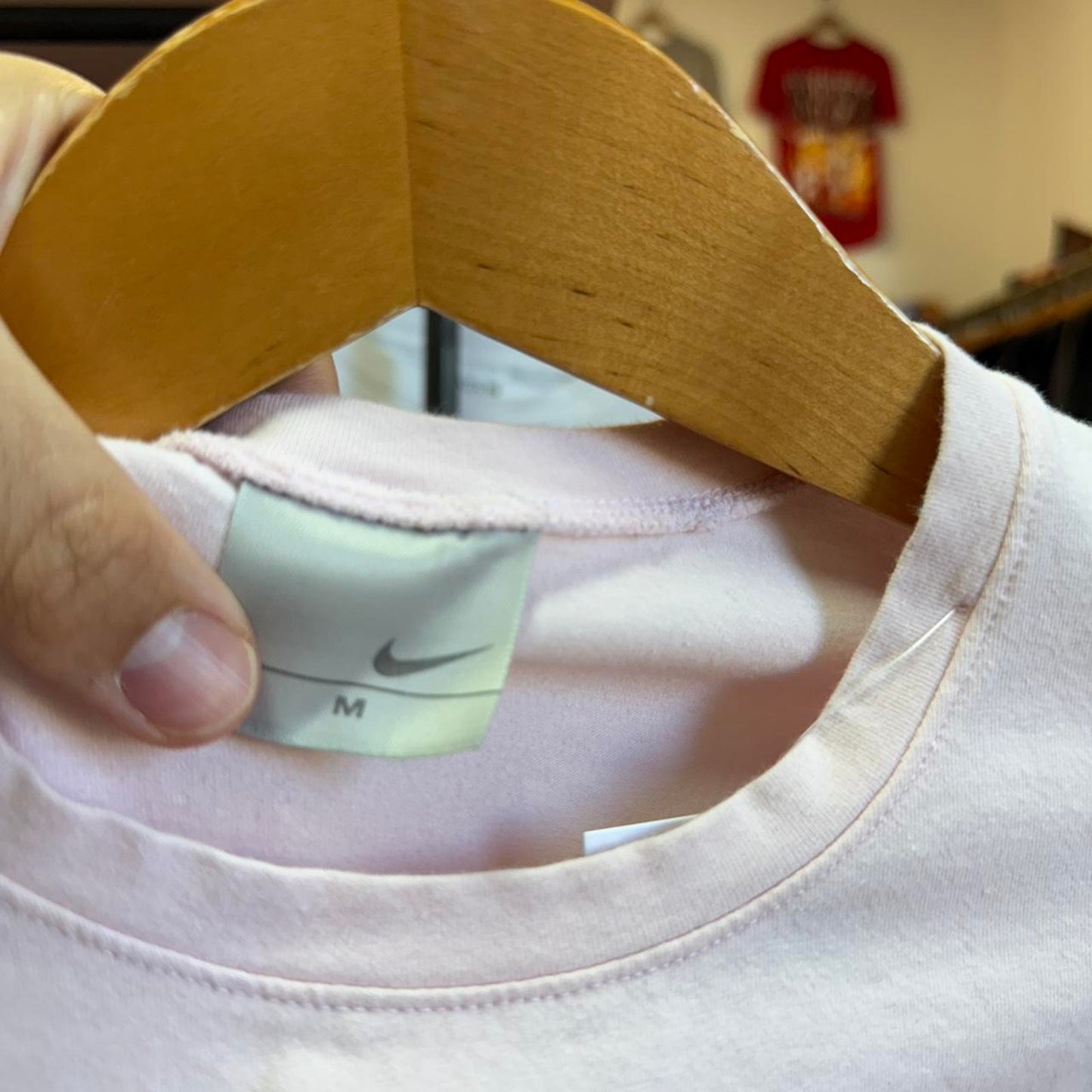 Vintage 90s Nike Side Swoosh Pink T-Shirt - Medium (W)