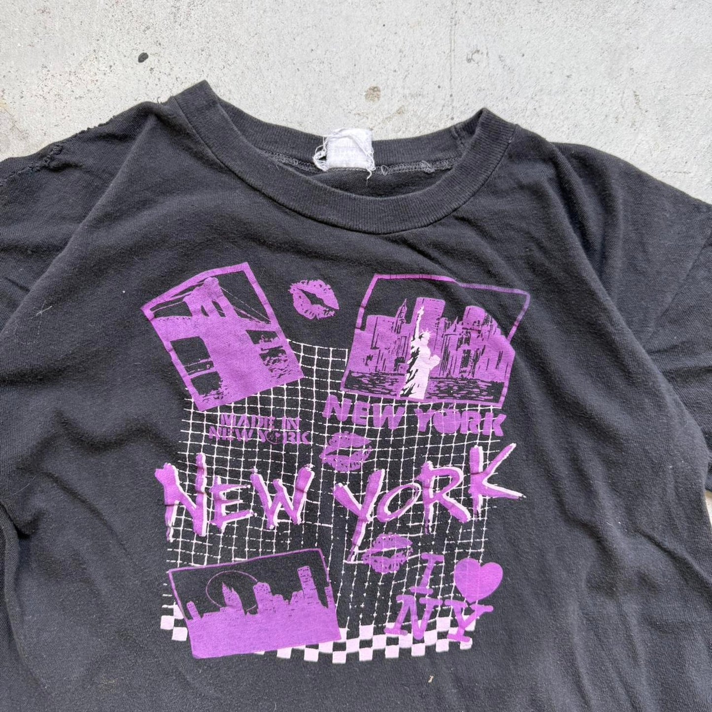 Vintage 90s New York Crop T-Shirt - X-Large (W)