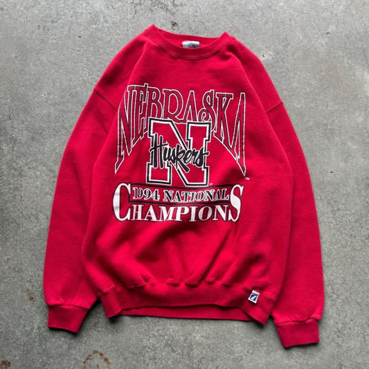 Vintage 1994 Nebraska Huskers Champions Crewneck - Large