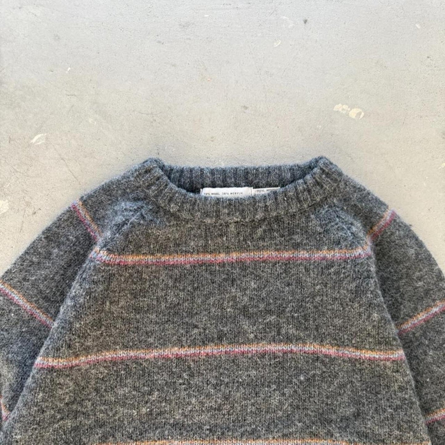 Vintage 90s Striped Sweater - Medium