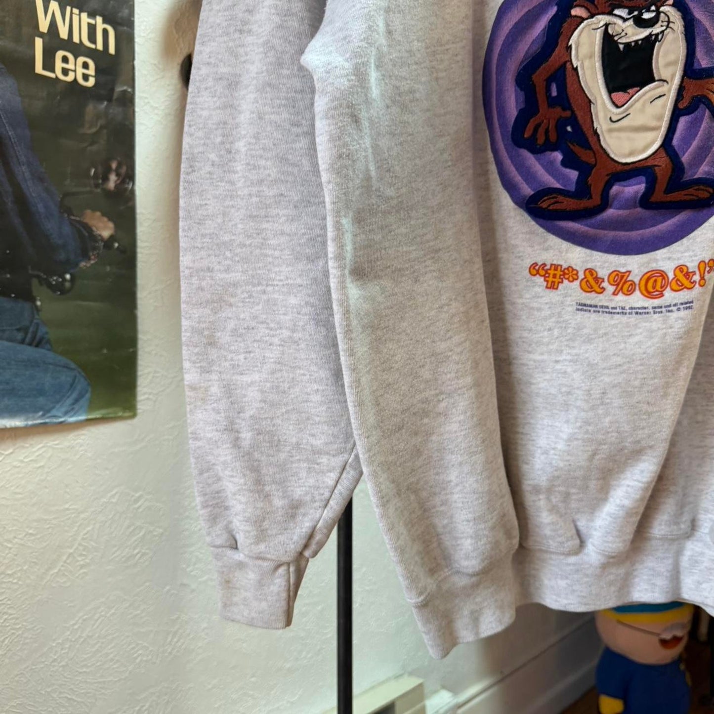 Vintage 90s Looney Tunes Taz Cartoon Crewneck - Large