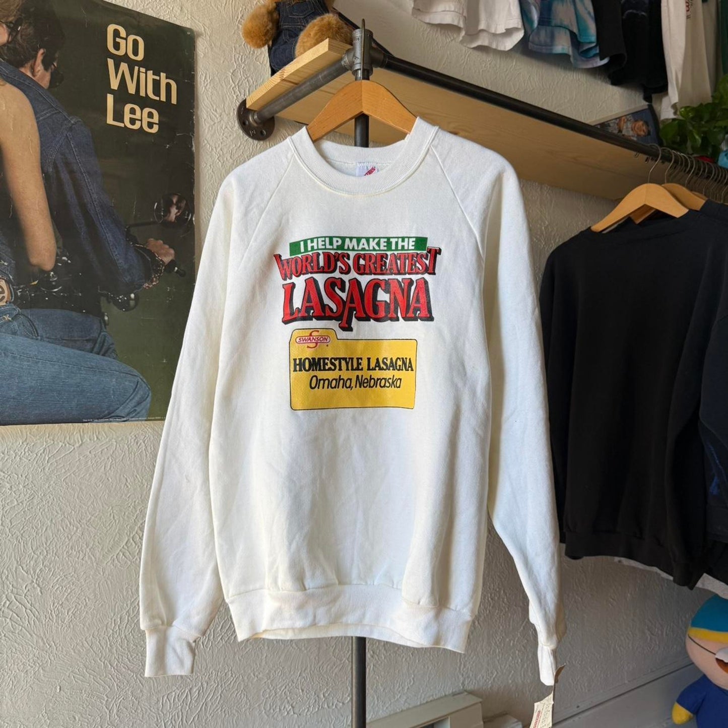 Vintage 90s Worlds Greatest Lasagna Omaha Nebraska Crewneck - X-Large