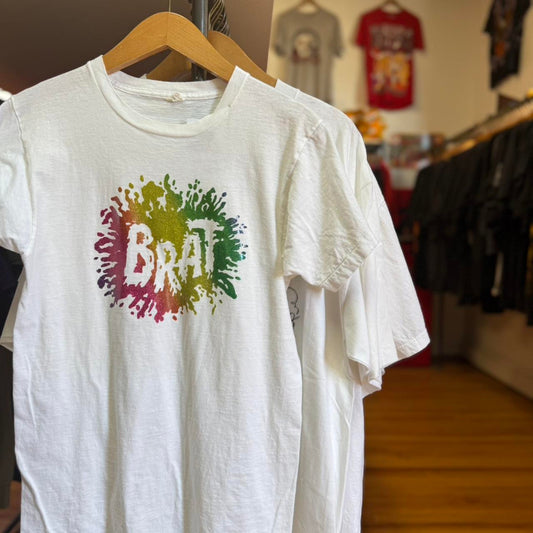 Vintage Brat Glitter Rainbow Splatter T-Shirt