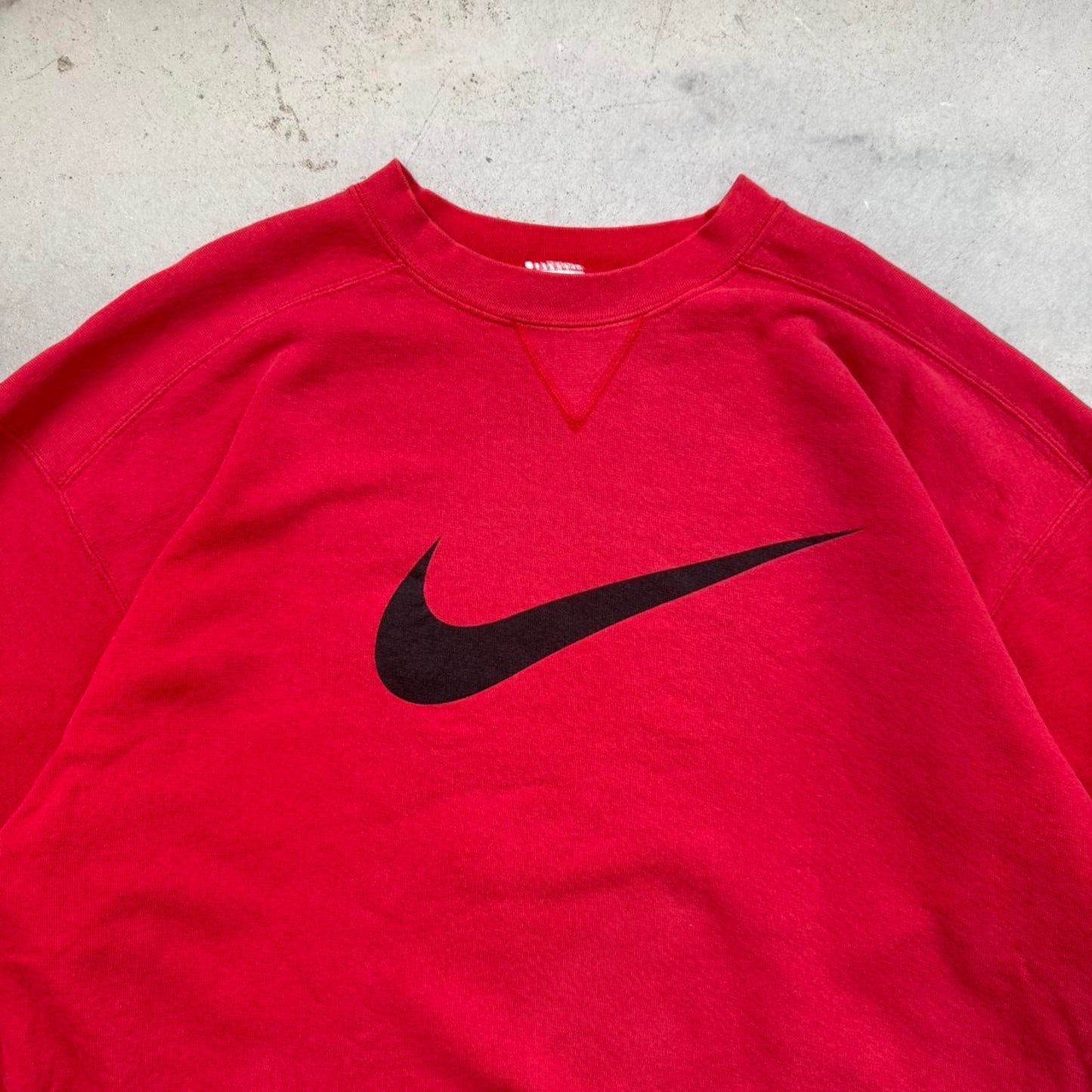 Vintage 90s Nike Center Swoosh Logo Check Crewneck - Large