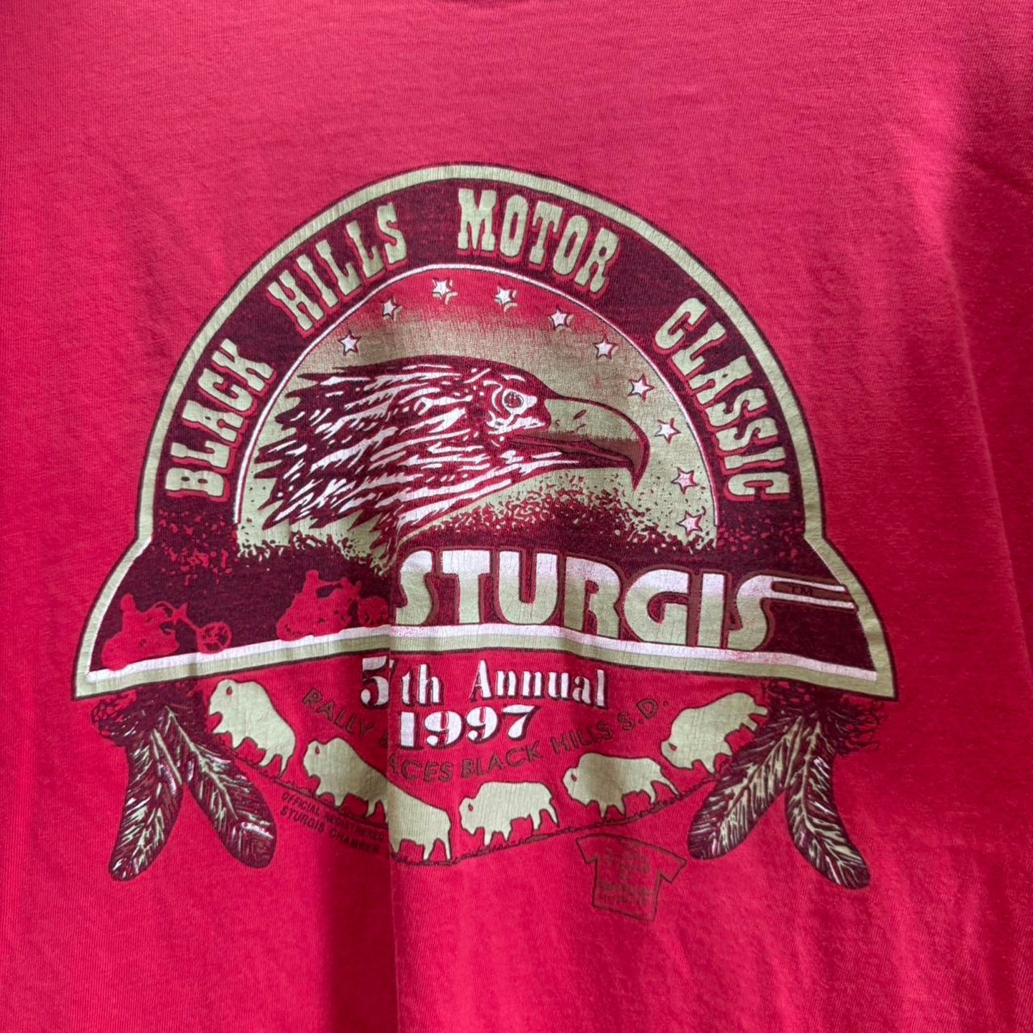 Vintage 90s Sturgis Black Hills Rally Biker T-Shirt