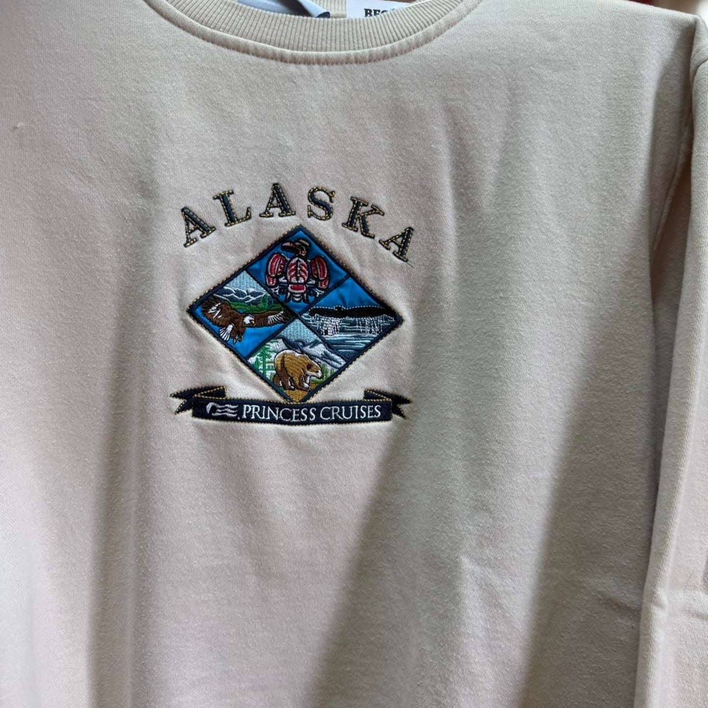 Vintage 90s Princess Cruises Animal Nature Embroidered Crewneck