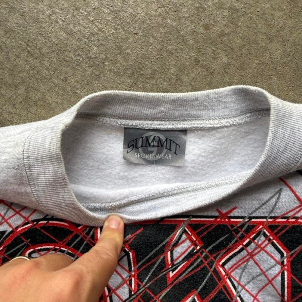 Vintage 90s Nebraska Huskers Spell Out Helmet Crewneck - Medium