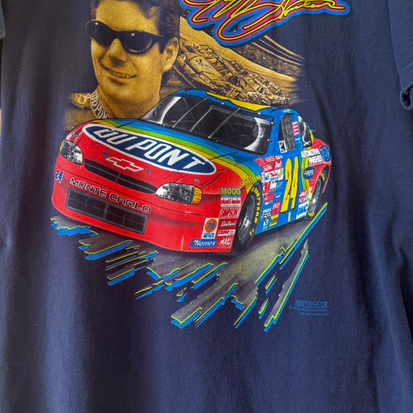 Vintage 90s Jeff Gordon NASCAR Racing Racecar T-Shirt - Large