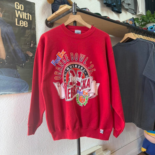Vintage 90s Nebraska FedEx Orange Bowl Huskers Crewneck - Large