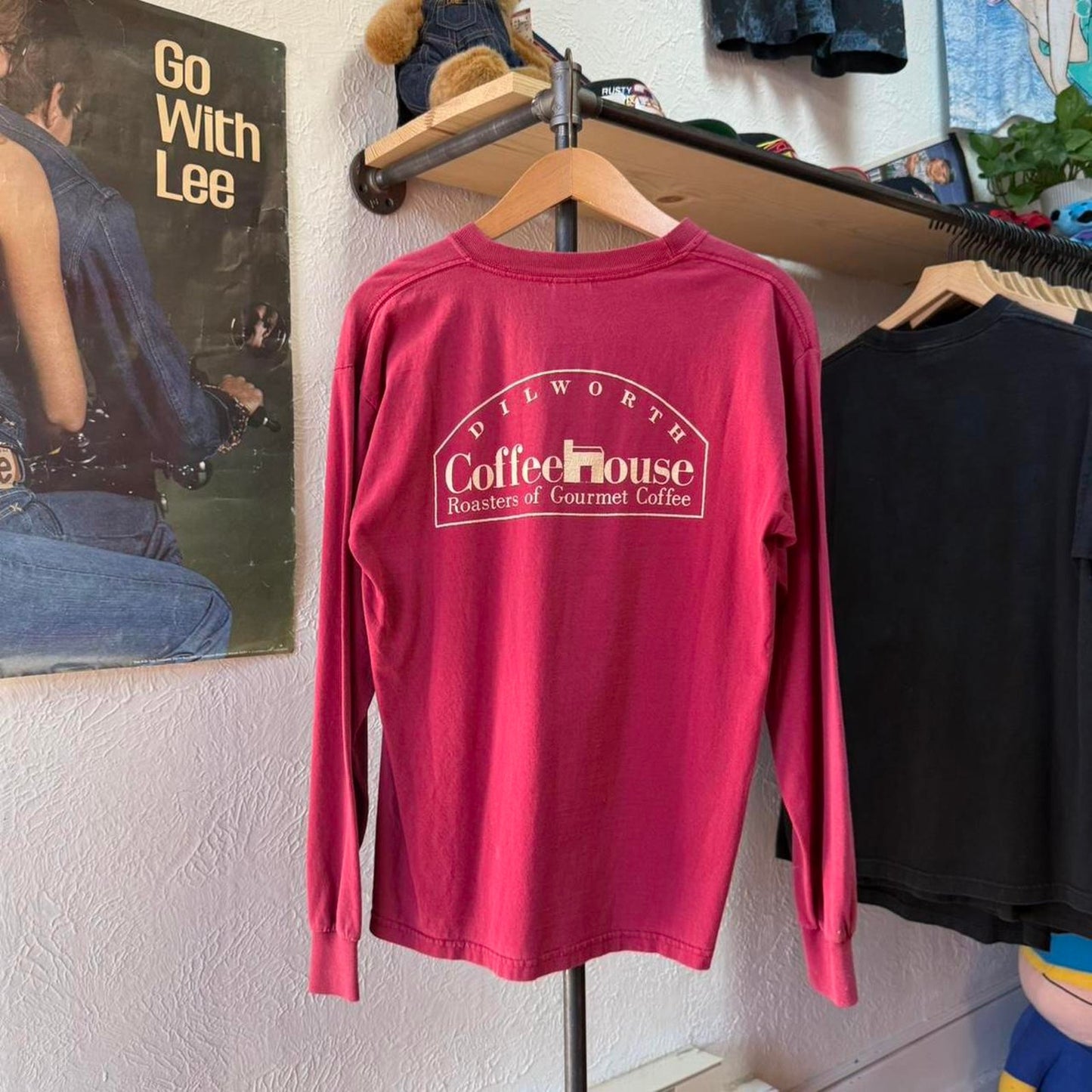 Vintage 90s Got Coffee House Long Sleeve T-Shirt - Medium