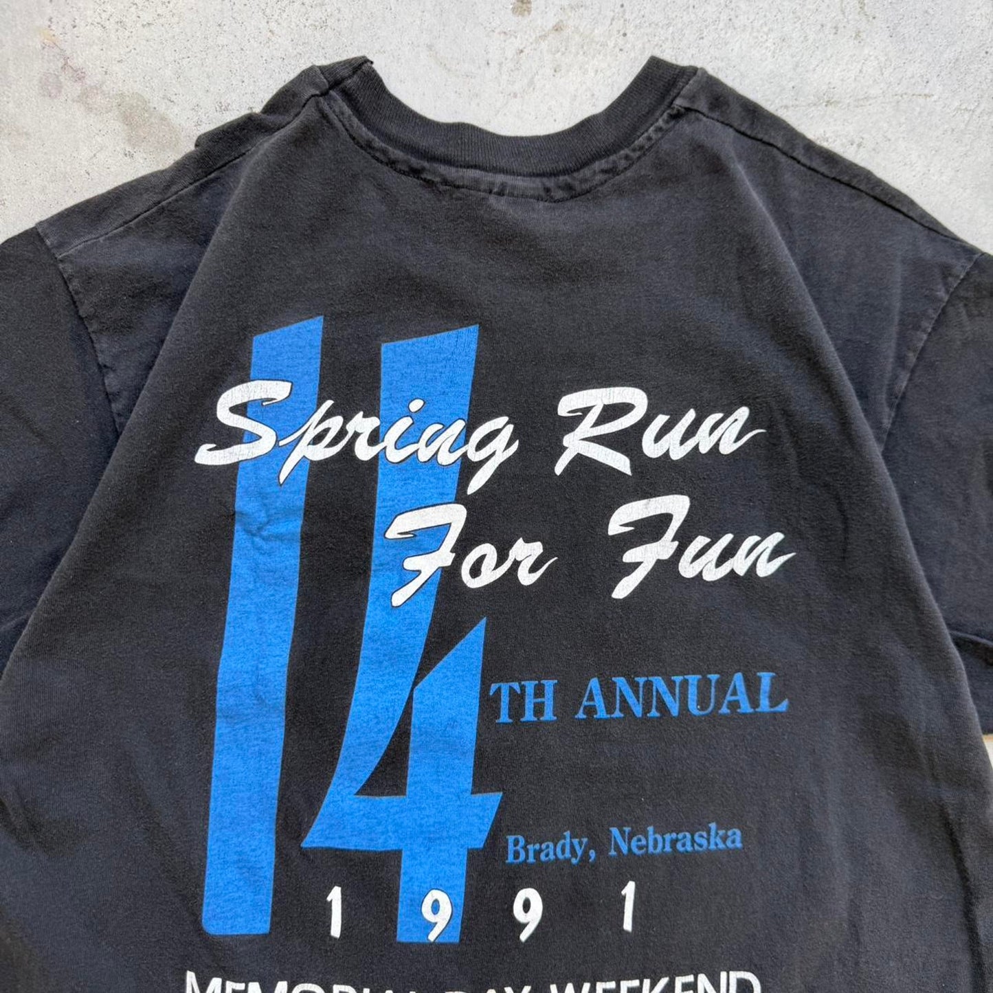 Vintage 1991 Spring Run for Fun Motorcycle Biker T-Shirt - X-Large